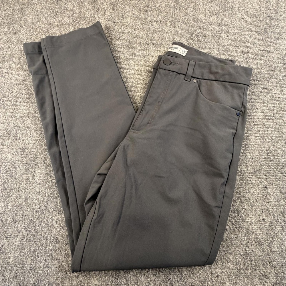 VRST Mens Slim Fit 5-Pocket Pants Dark Gray Charcoal 30x32 Commuter #1239